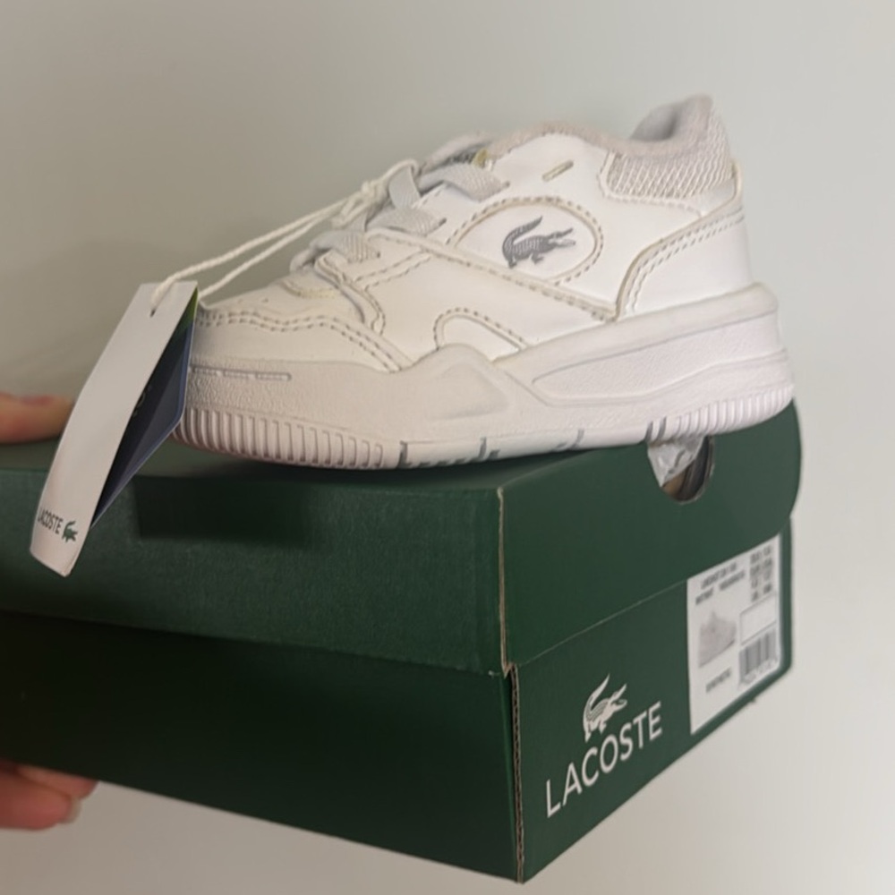 *NEW* LACOSTE TODDLER LINESHOT TENNIS SNEAKER WHITE 5.5 w/ BOX